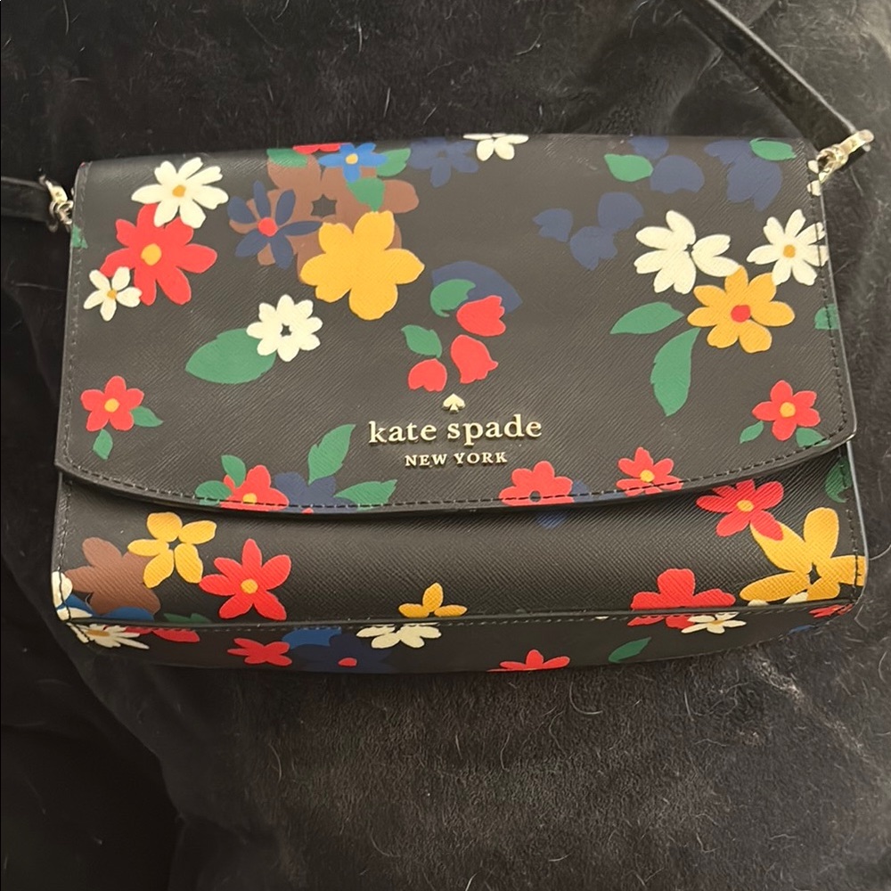 Kate Spade Black and Red Crossbody Bag